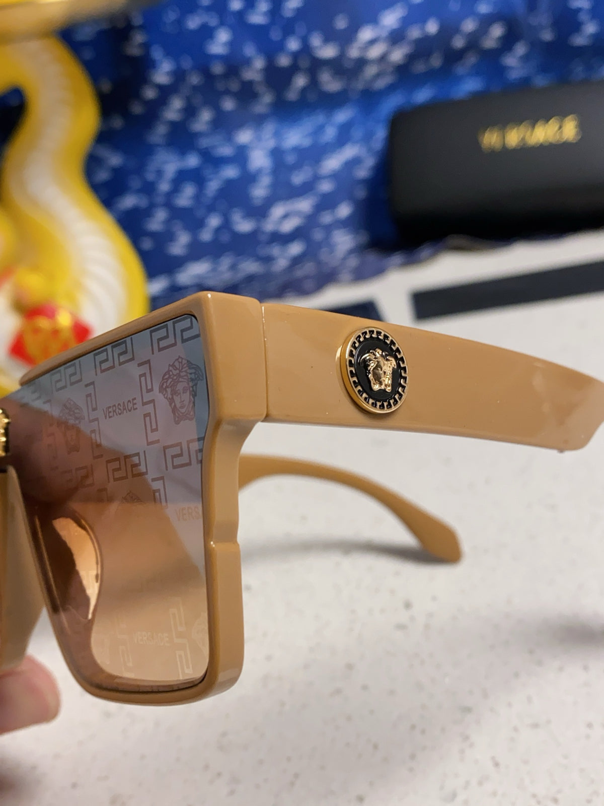 Versace Oversized Silver Lens Sunglasses for Men & Women - 358804 - detail image 7