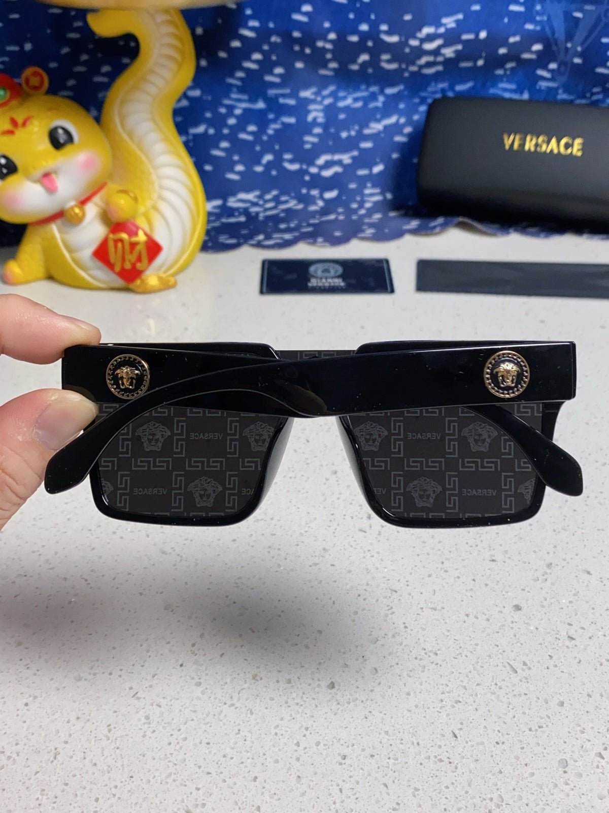 Versace Oversized Silver Lens Sunglasses for Men & Women - 487877 - detail image 5