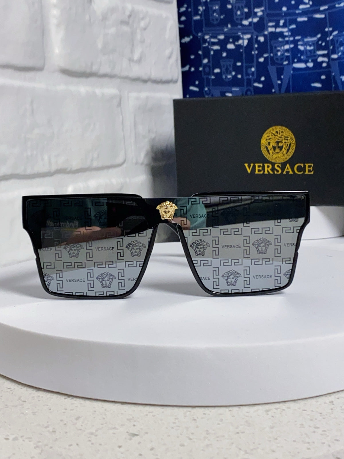 Versace Oversized Silver Lens Sunglasses for Men & Women - 358806 - detail image 2