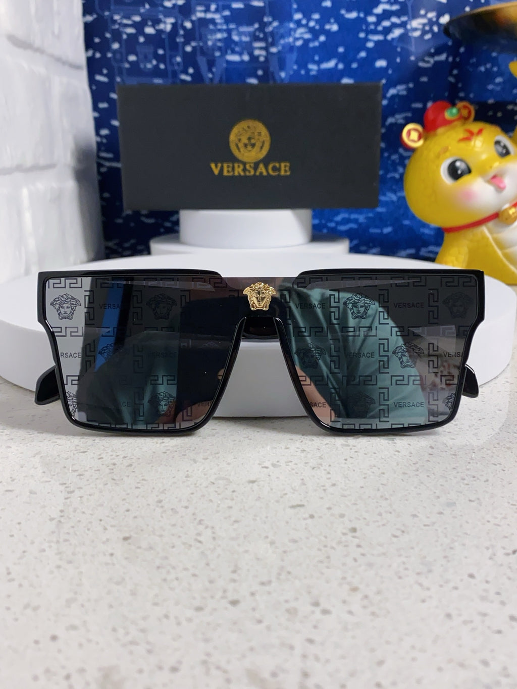 Versace Oversized Silver Lens Sunglasses for Men & Women - 358806 - detail image 9