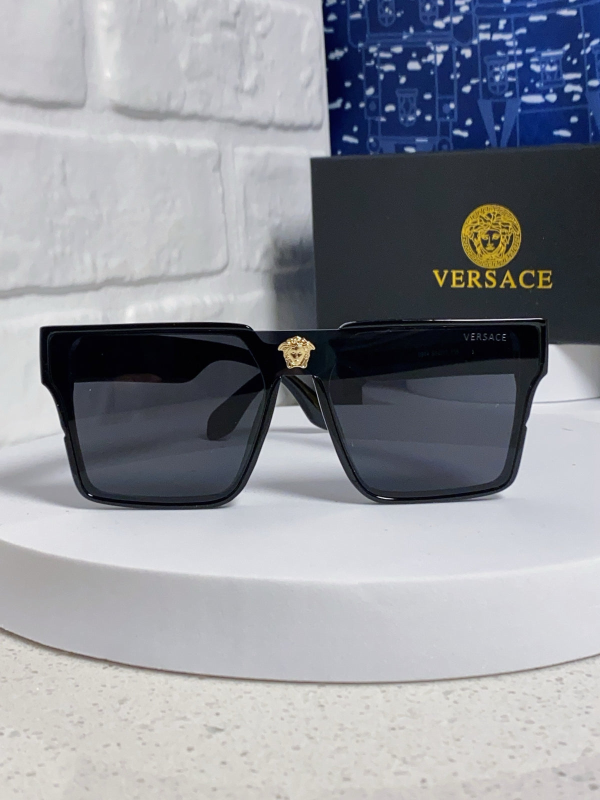 Versace Oversized Silver Lens Sunglasses for Men & Women - detail image 2