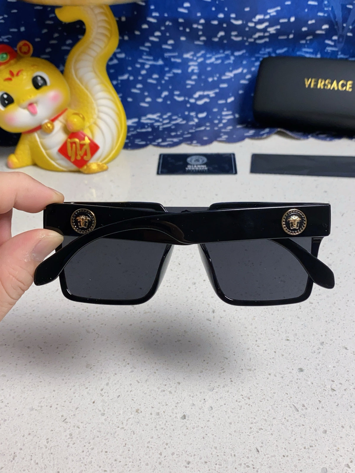 Versace Oversized Silver Lens Sunglasses for Men & Women - 358807 - detail image 5