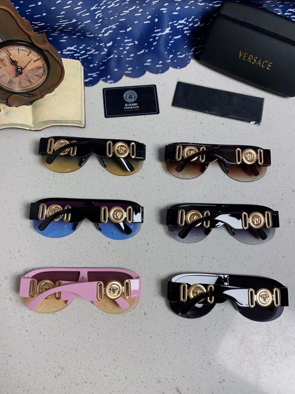 Versace Aviator Pink Lens Sunglasses for Men & Women - detail image 10