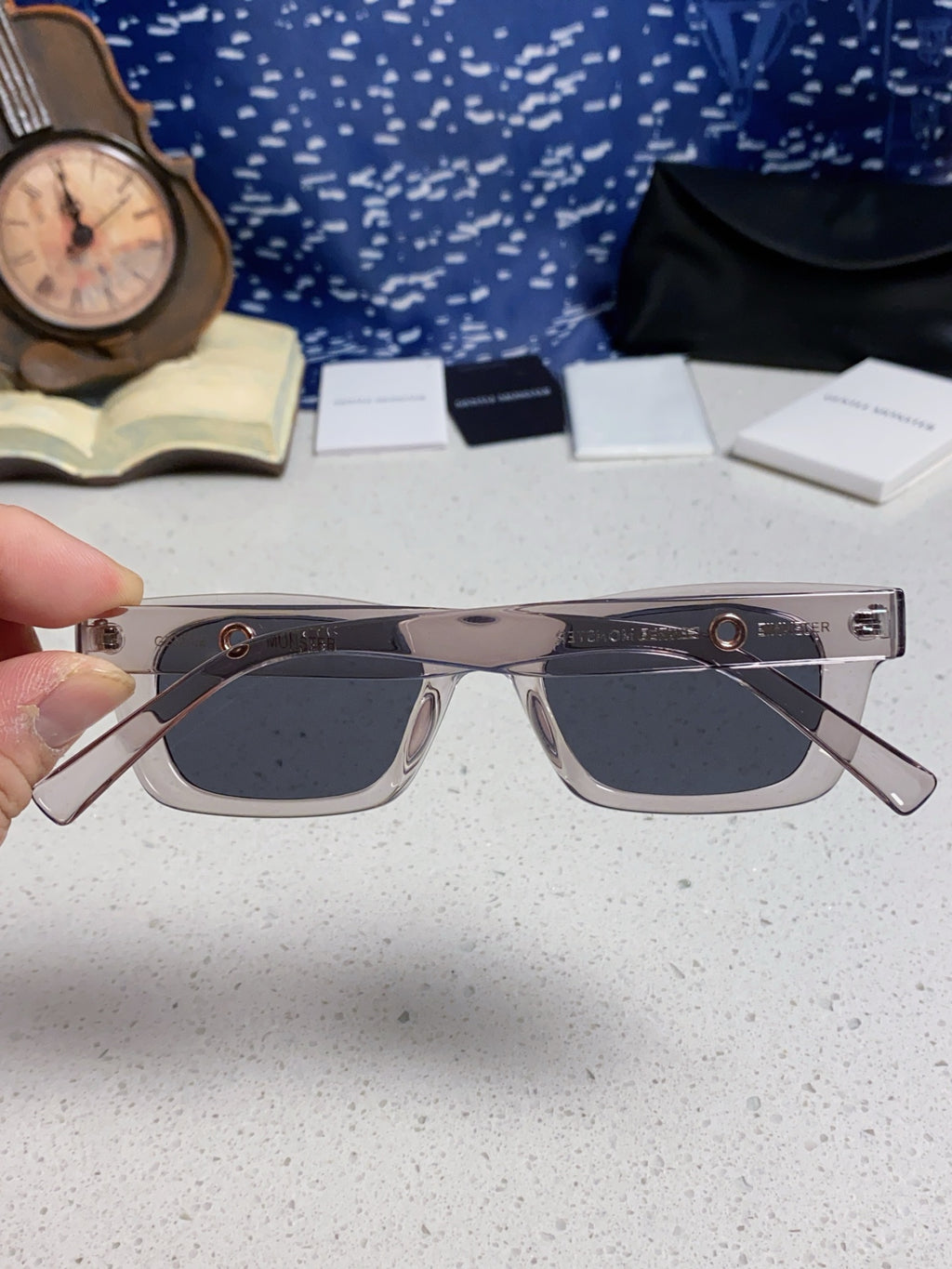 Gentle Monster JENNIE1996 Cat-Eye Silver Lens Sunglasses for Women - detail image 5