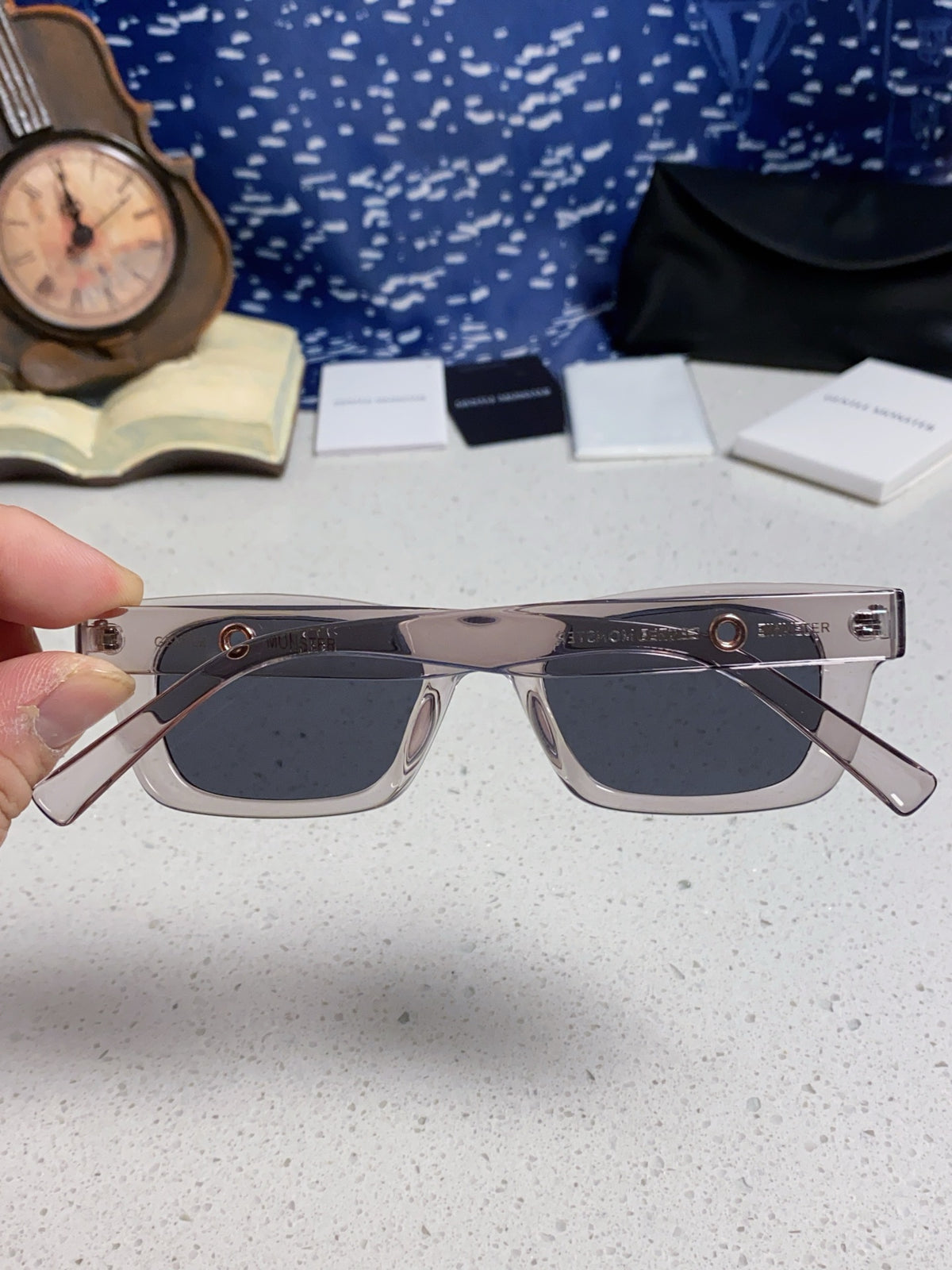 Gentle Monster JENNIE1996 Cat-Eye Silver Lens Sunglasses for Women - detail image 5