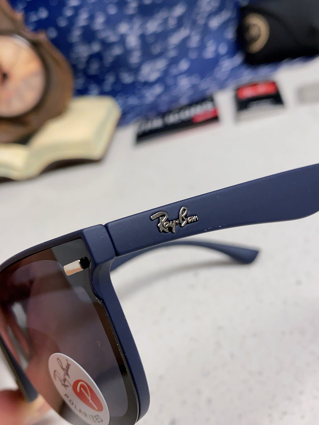 Ray-Ban RB4487 Polarized Acetate Square Silver Lens Sunglasses for Me - 372717 - detail image 7