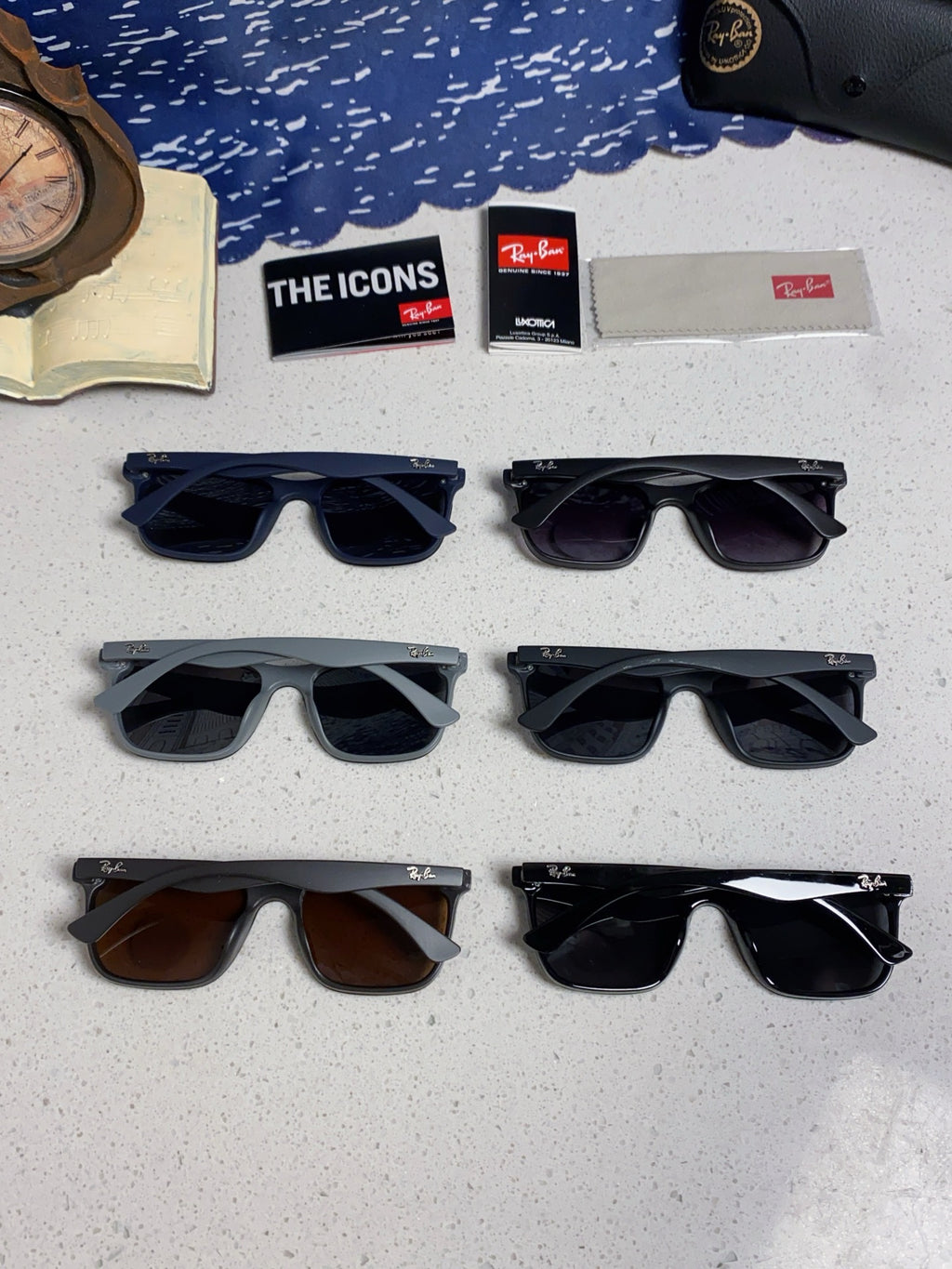Ray-Ban RB4487 Polarized Acetate Square Silver Lens Sunglasses for Me - 372721 - detail image 11
