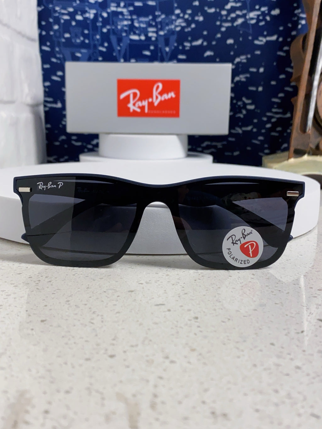 Ray-Ban RB4487 Polarized Acetate Square Silver Lens Sunglasses for Me - 372717 - detail image 9