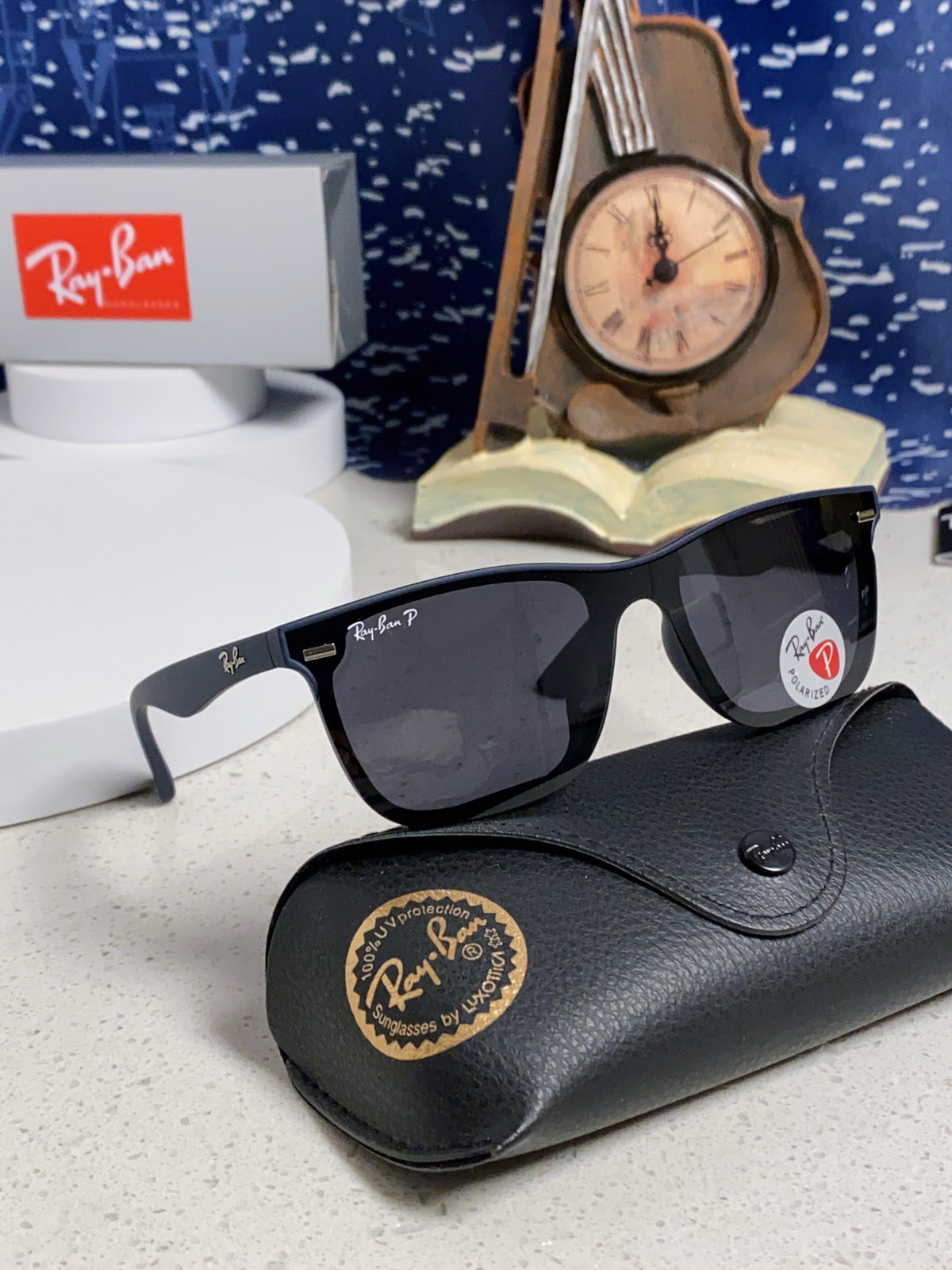 Ray-Ban RB4487 Polarized Acetate Square Silver Lens Sunglasses for Me - 372717 - detail image 10