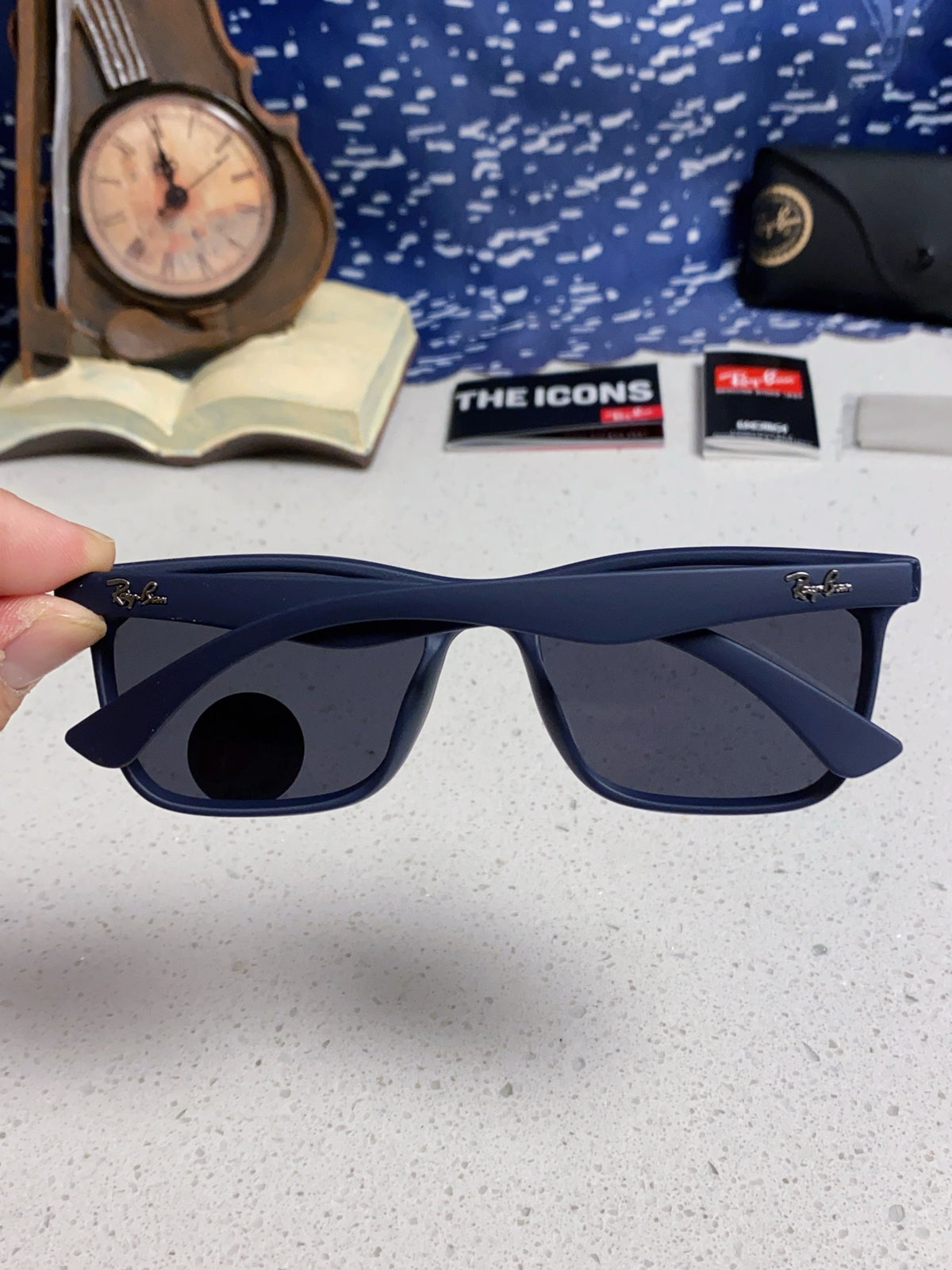Ray-Ban RB4487 Polarized Acetate Square Silver Lens Sunglasses for Me - 372717 - detail image 5