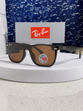 Ray-Ban RB4487 Polarized Acetate Square Brown Lens Sunglasses for Men & Women