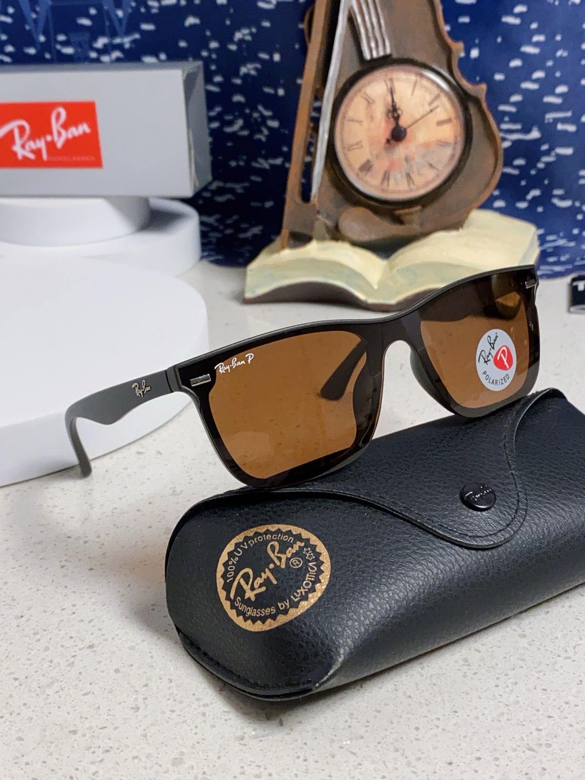 Ray-Ban RB4487 Polarized Acetate Square Brown Lens Sunglasses for Men & Women - detail image 10