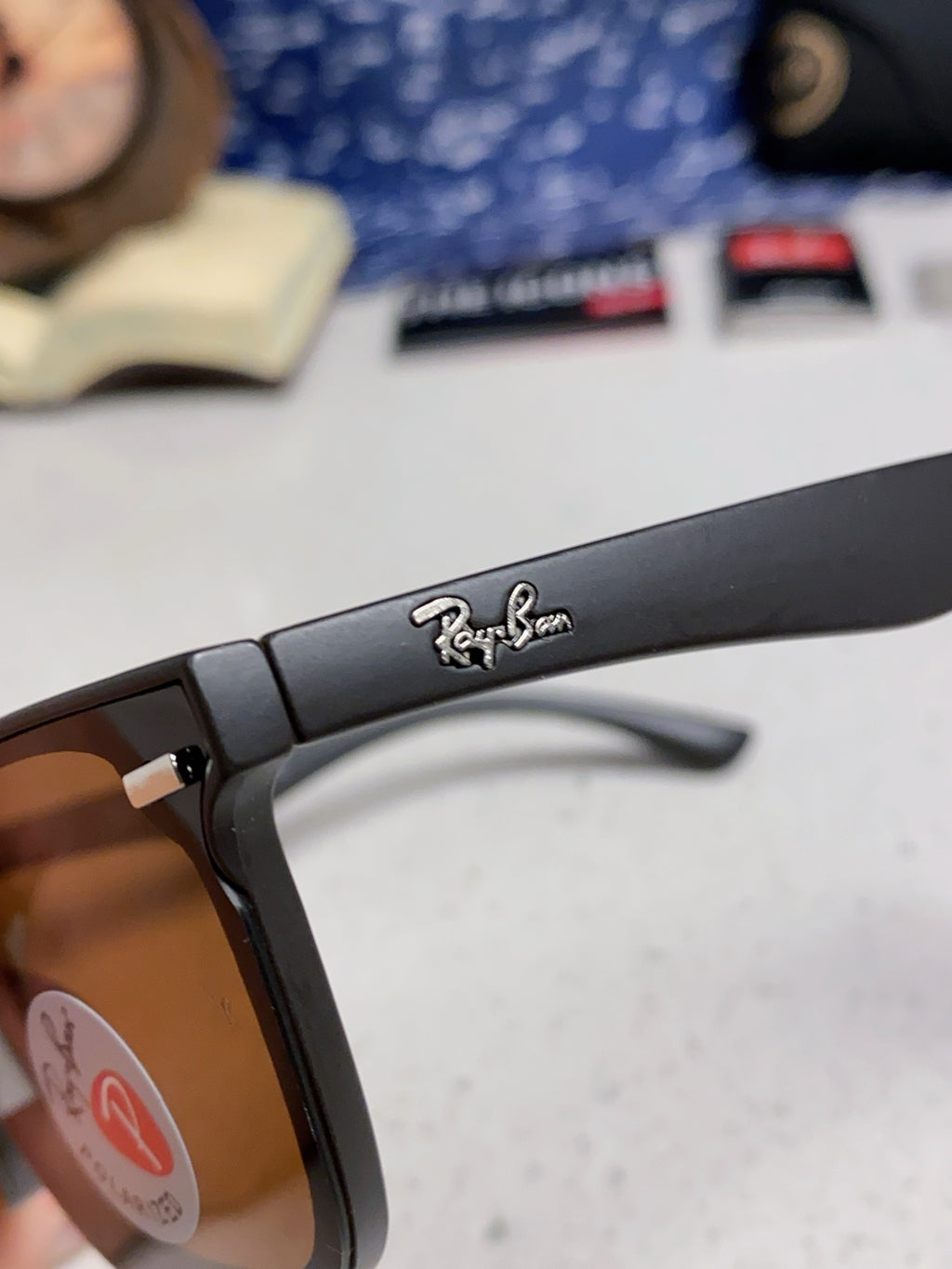 Ray-Ban RB4487 Polarized Acetate Square Brown Lens Sunglasses for Men & Women - detail image 7