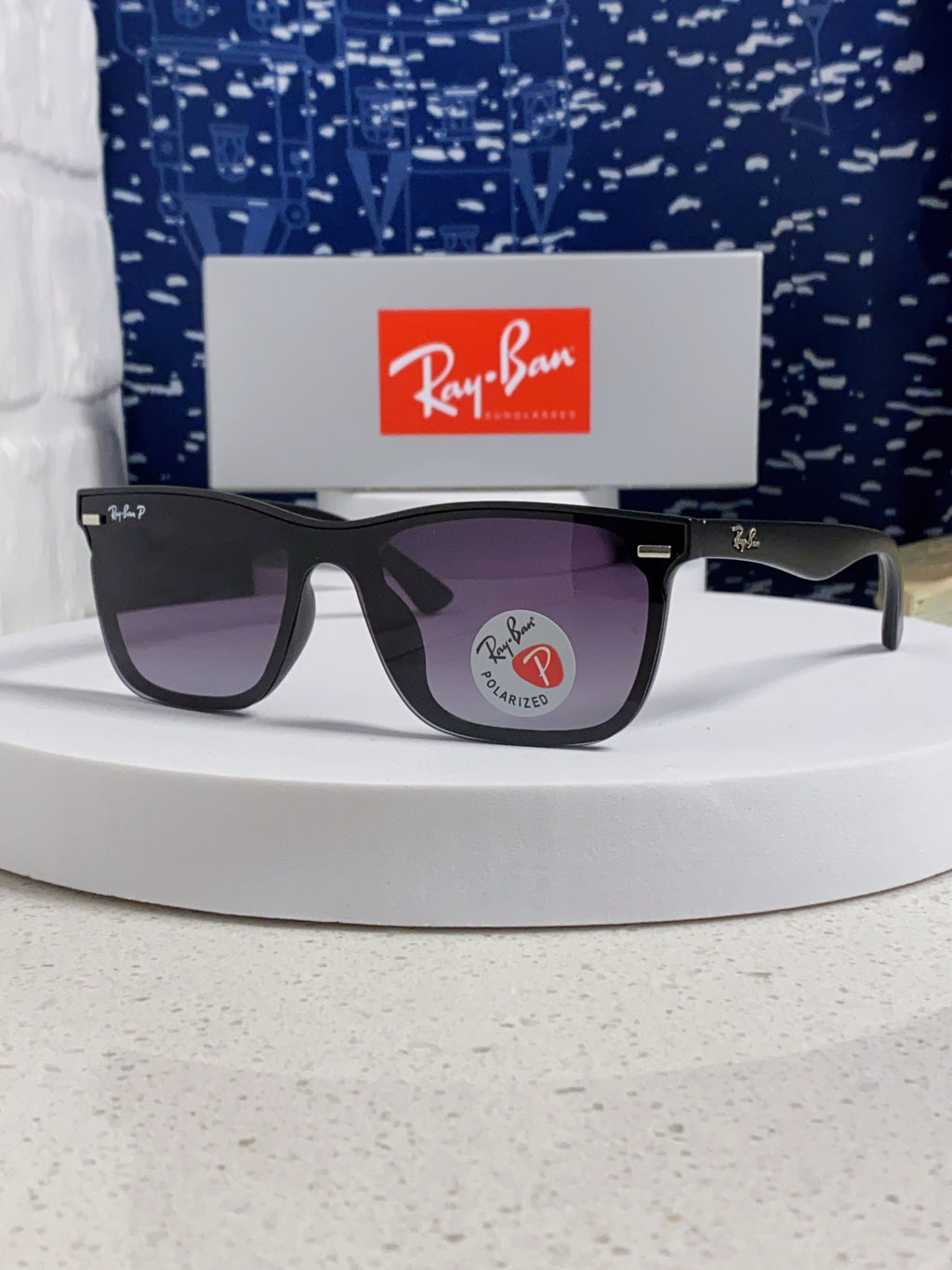 Ray-Ban RB4487 Polarized Acetate Square Silver Lens Sunglasses for Me - 372720