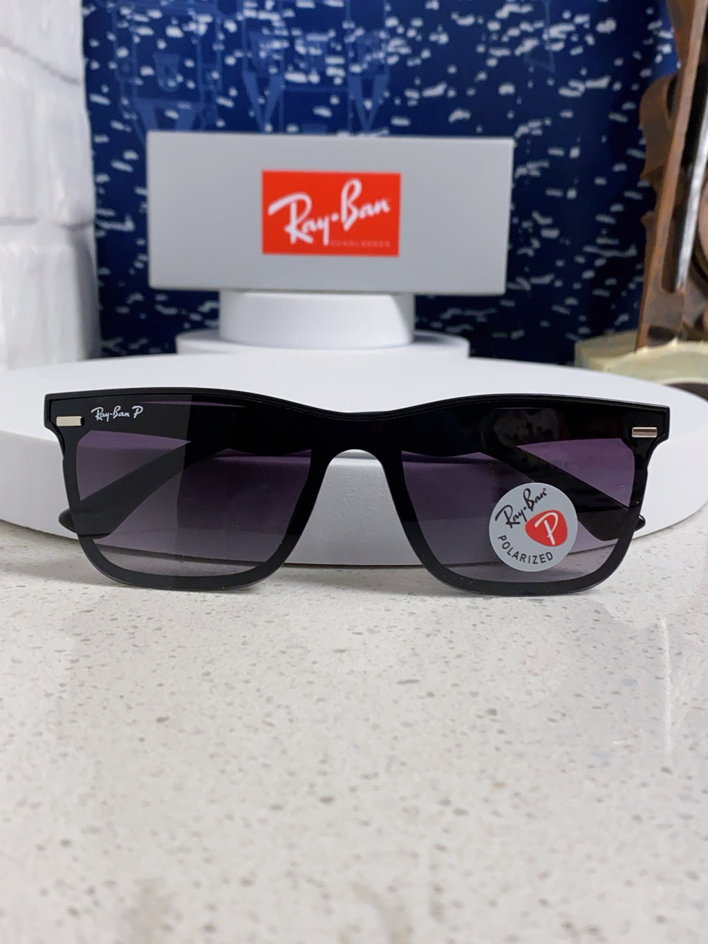Ray-Ban RB4487 Polarized Acetate Square Silver Lens Sunglasses for Me - 372720 - detail image 9