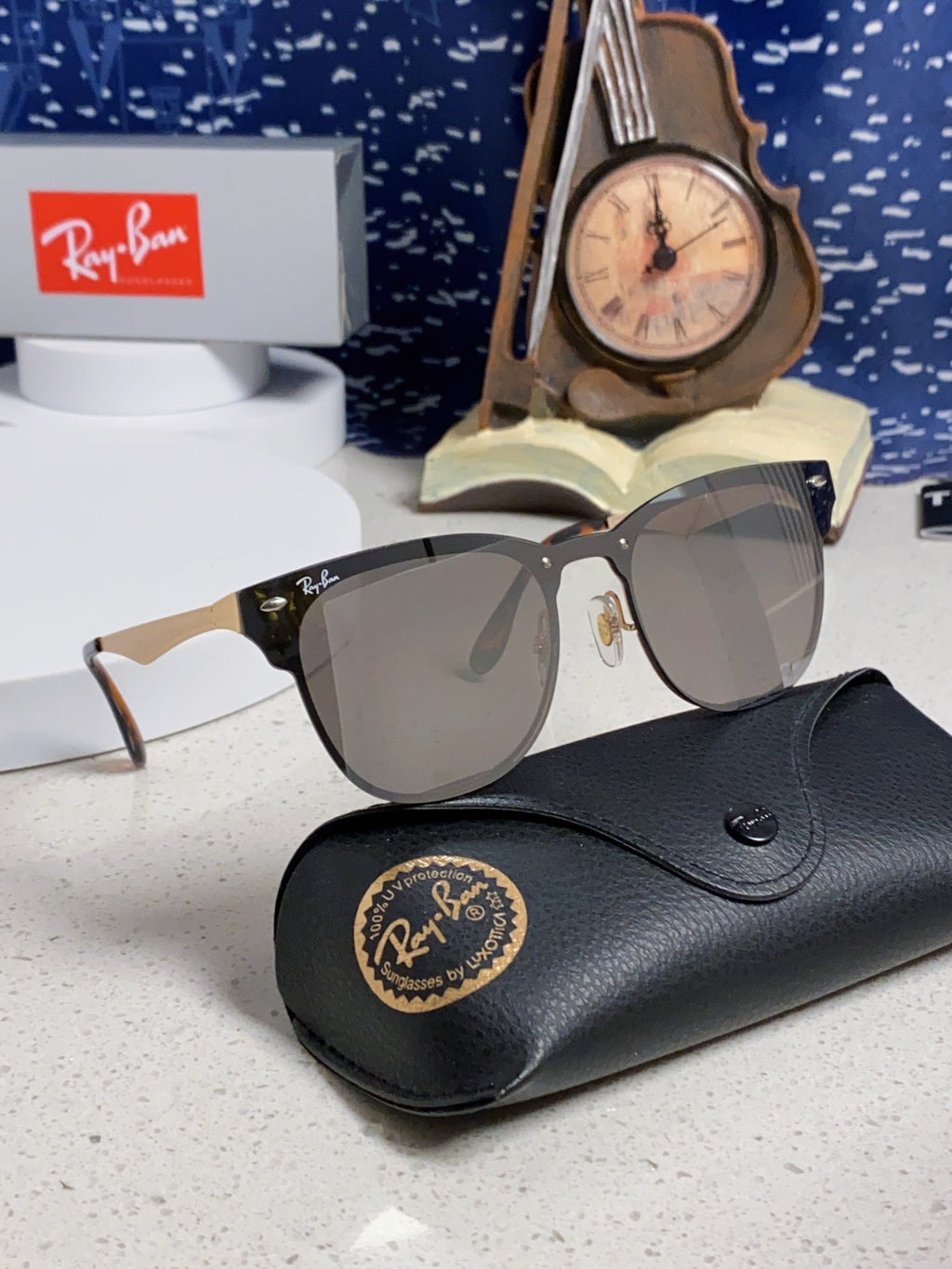 Ray-Ban RB3576 Lightweight Rimless Silver Lens Sunglasses for Men & W - 466508 - detail image 10