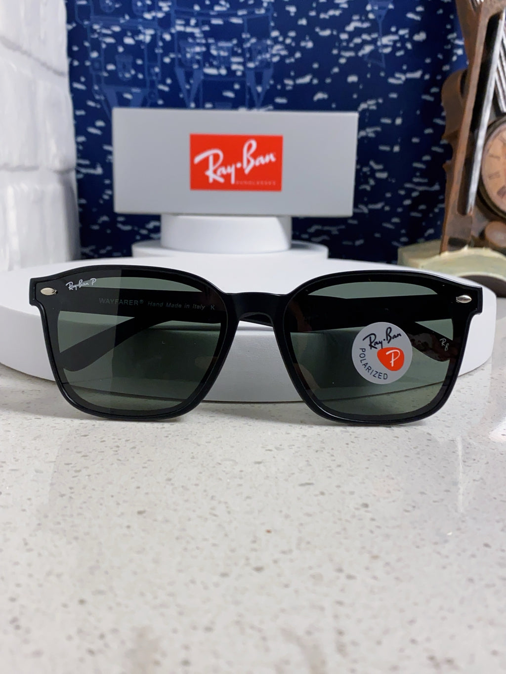 Ray-Ban RB4392 Square Black Lens Sunglasses for Men & Women - detail image 10