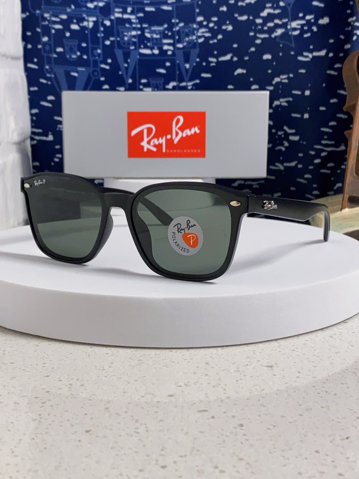 Ray-Ban RB4392 Square Black Lens Sunglasses for Men & Women - detail image 2