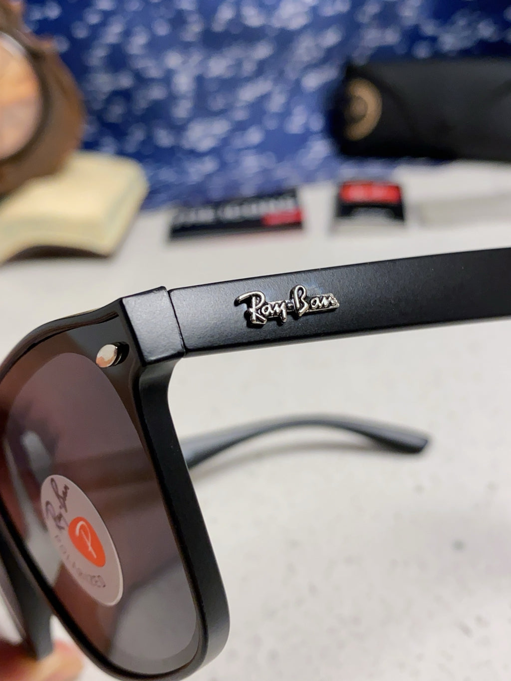 Ray-Ban RB4392 Square Gold Lens Sunglasses for Men & Women - detail image 8