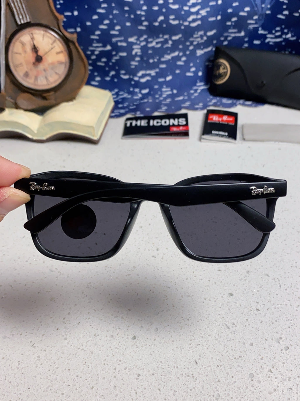 Ray-Ban RB4392 Square Gold Lens Sunglasses for Men & Women - detail image 6
