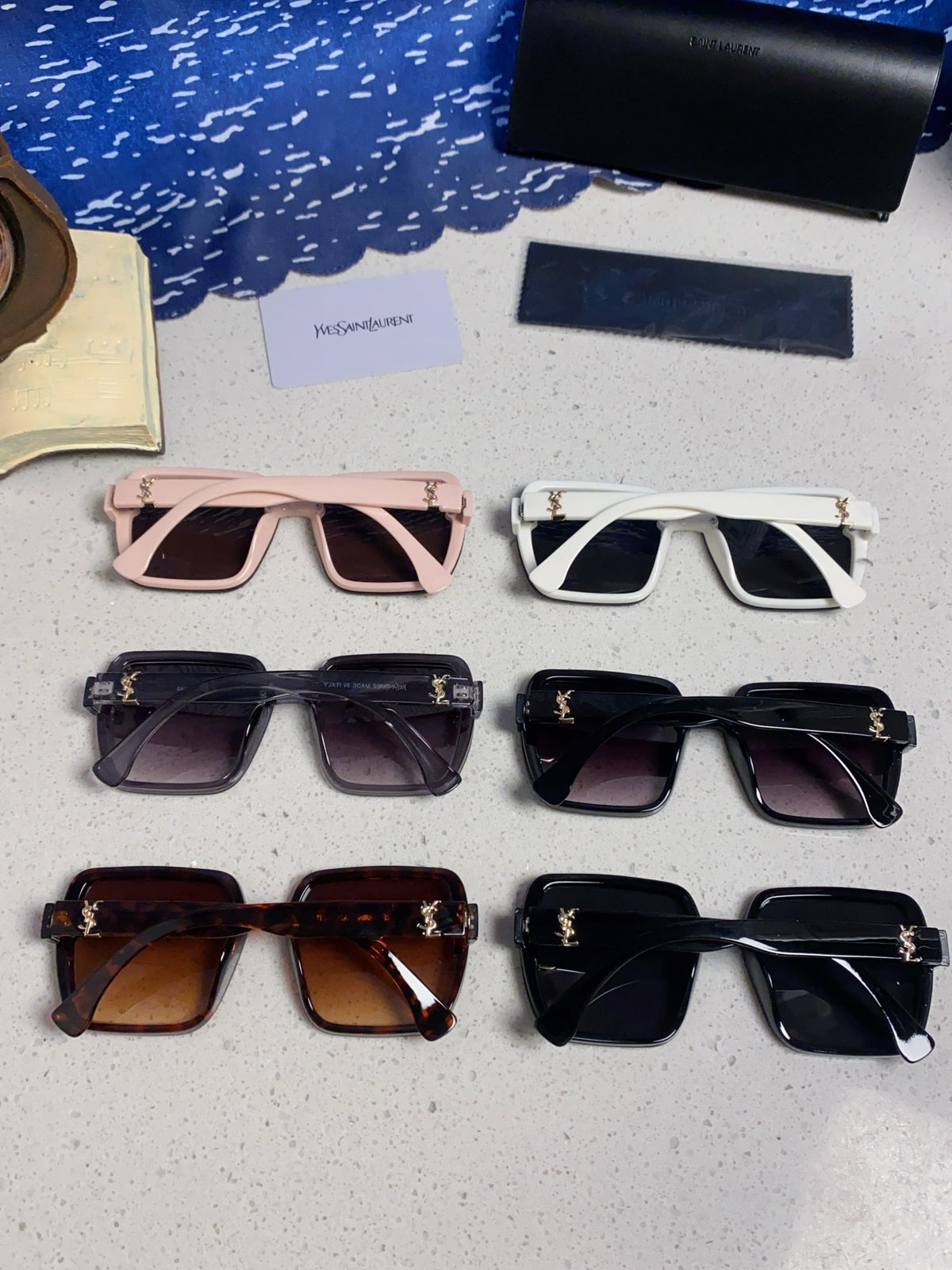 Saint Laurent Browline Black Lens Sunglasses for Men & Women - detail image 10