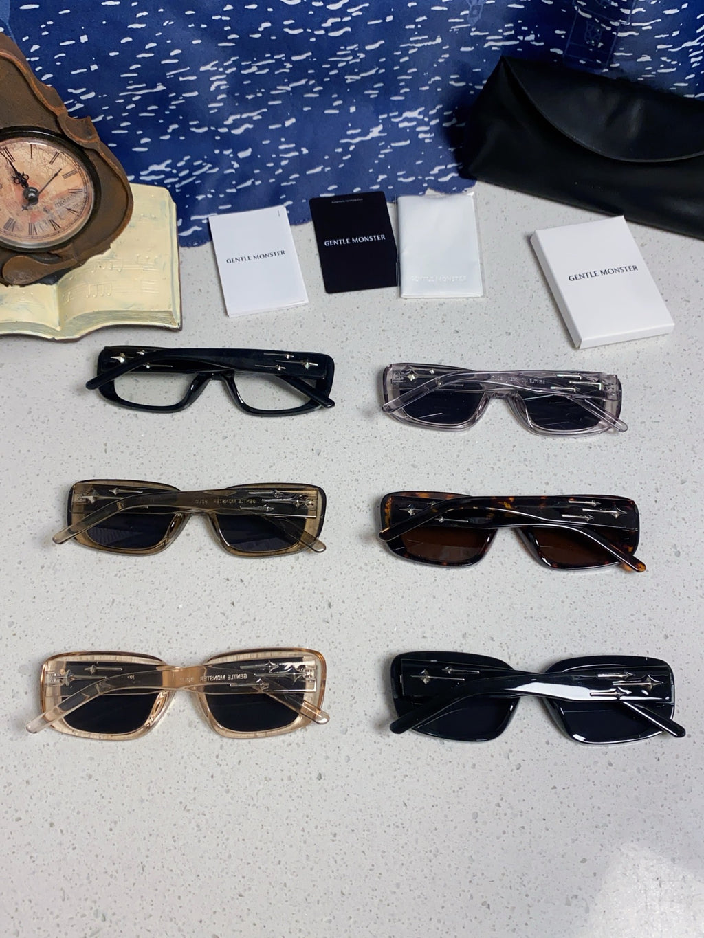 Gentle Monster ANTENA Square Black Lens Sunglasses for Men & Women - detail image 11