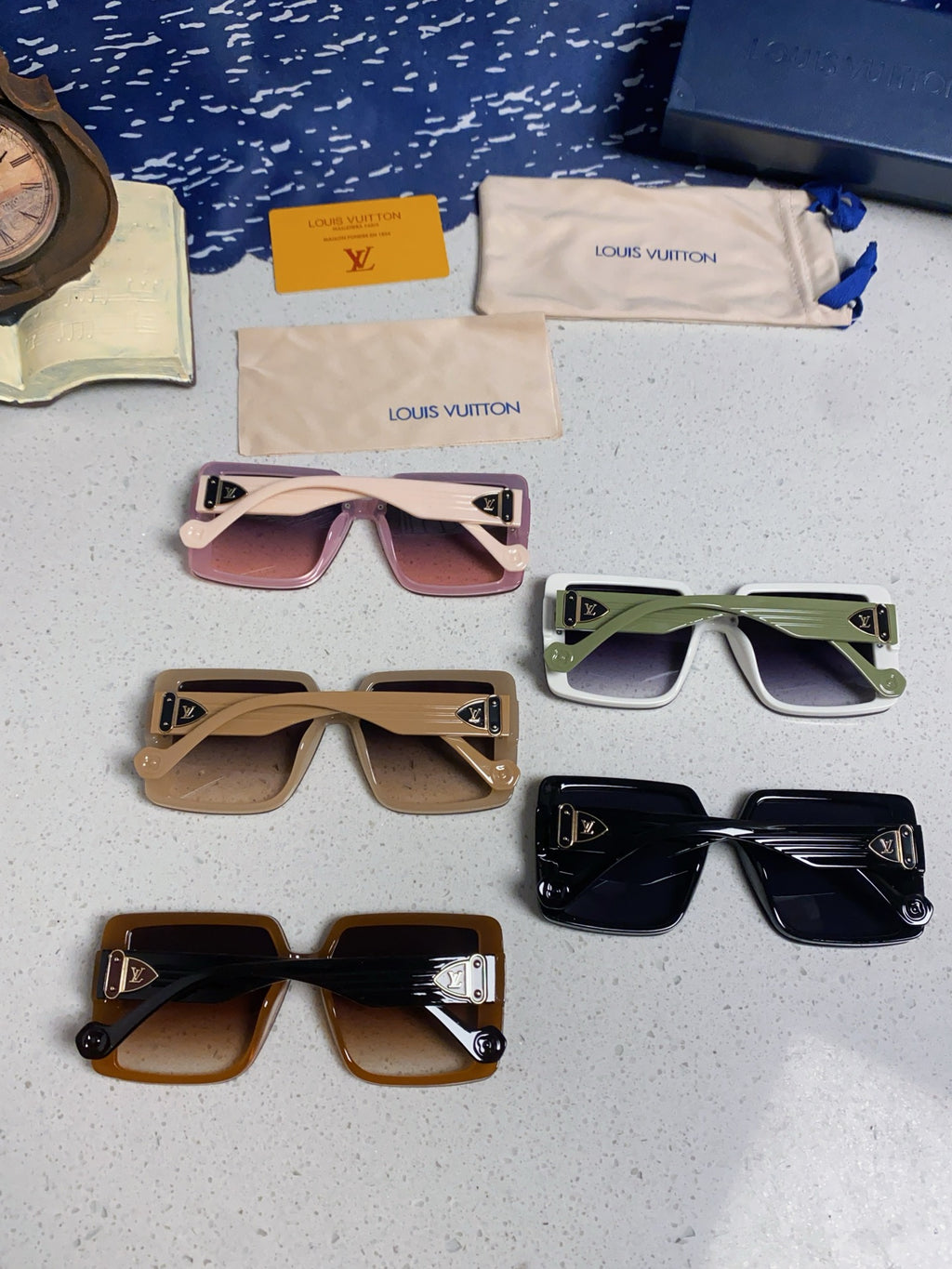 Louis Vuitton Polarized Oversized Red Lens Sunglasses for Women - 381775 - detail image 11