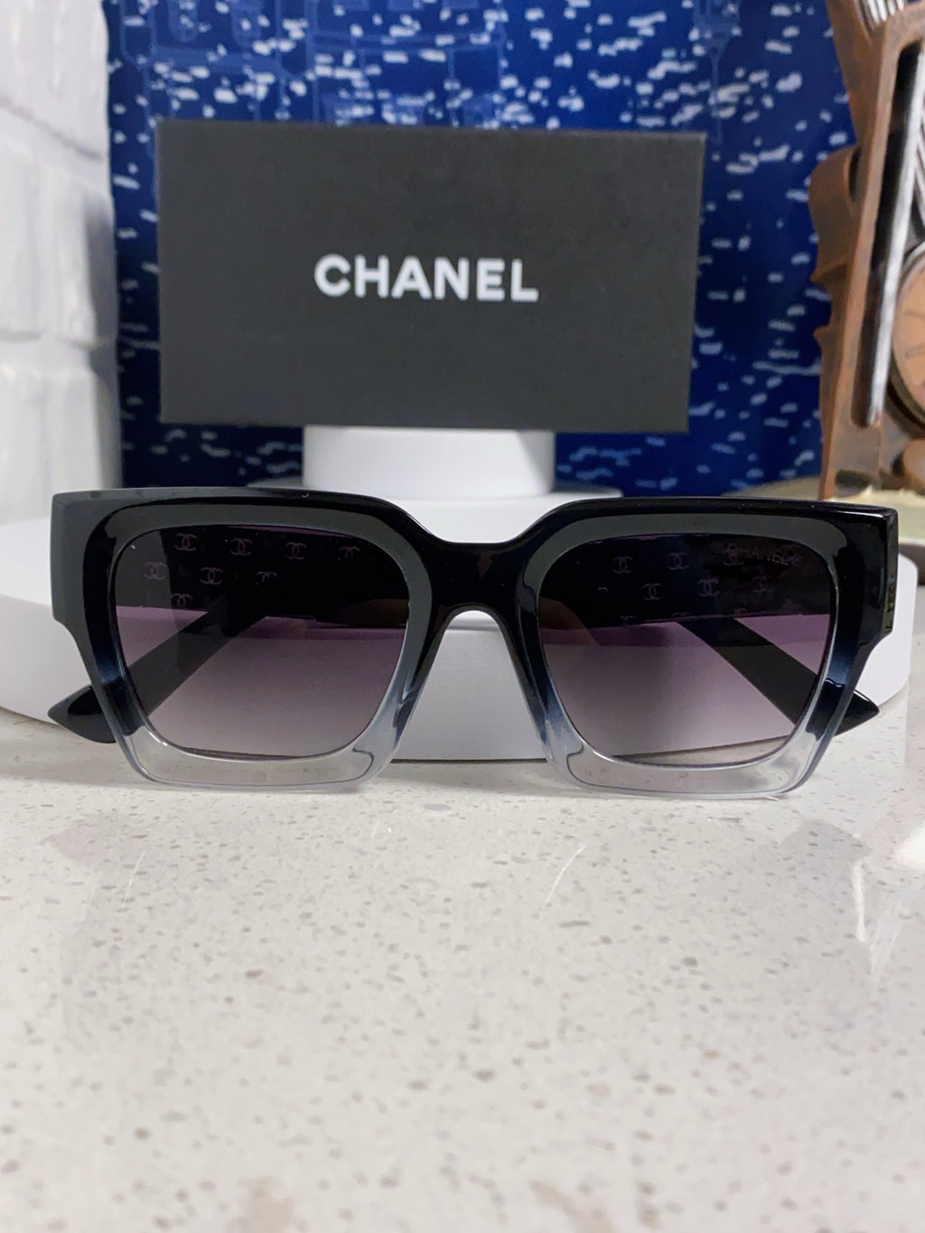 Chanel Polarized Square Silver Lens Sunglasses for Women - 158342 - detail image 9
