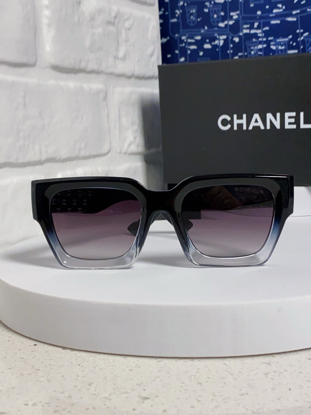 Chanel Polarized Square Silver Lens Sunglasses for Women - 158342 - detail image 2