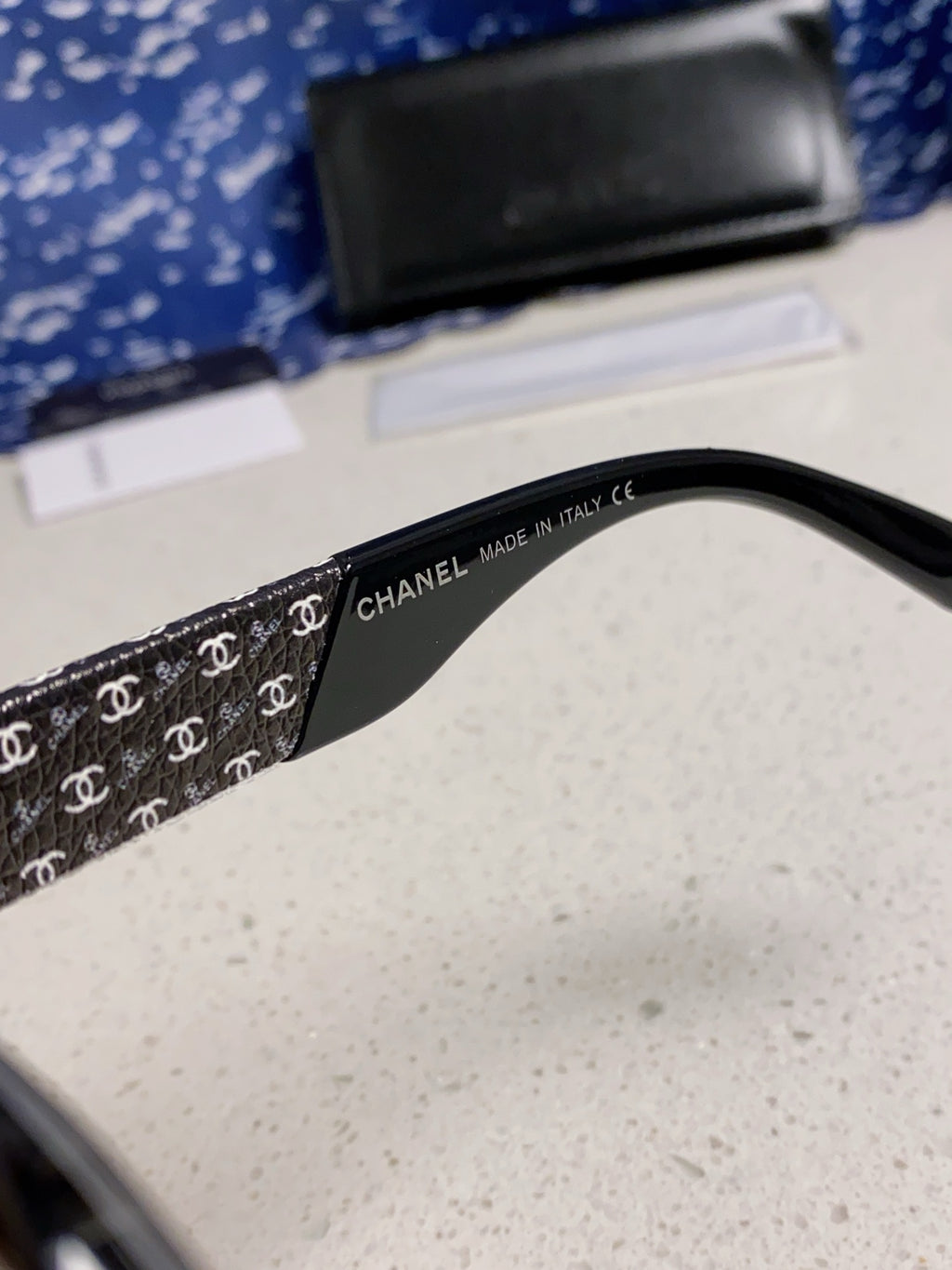 Chanel Polarized Square Silver Lens Sunglasses for Women - 158342 - detail image 8