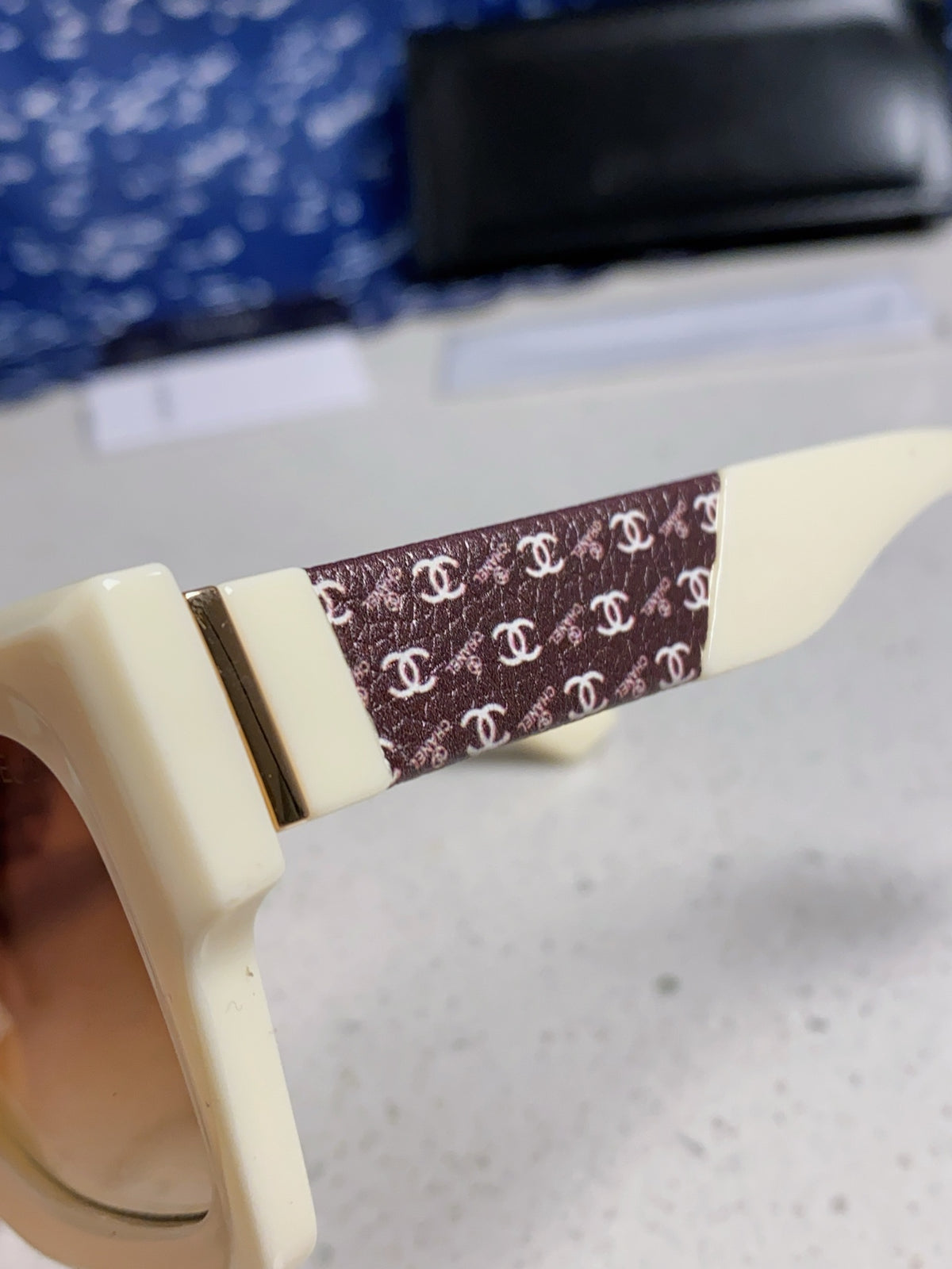 Chanel Polarized Square Brown Lens Sunglasses for Women - 158343 - detail image 7