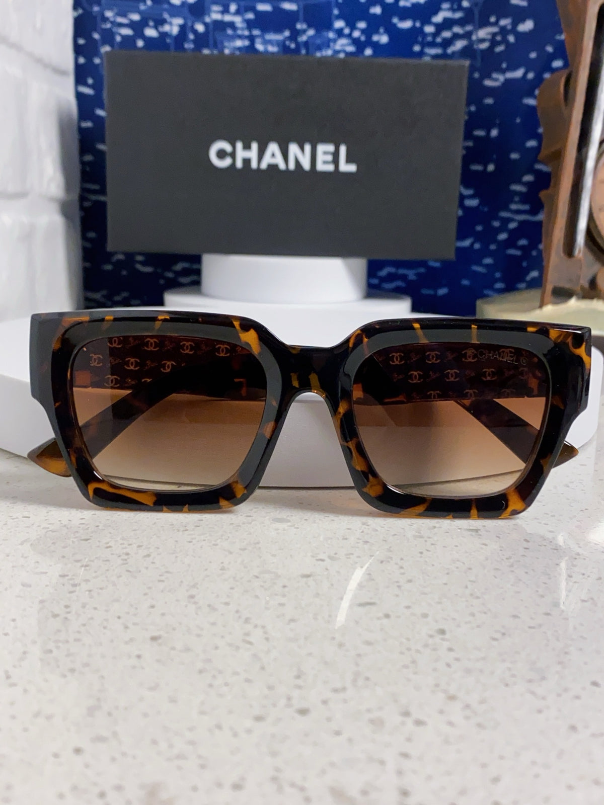 Chanel Polarized Square Brown Lens Sunglasses for Women - 398498 - detail image 9