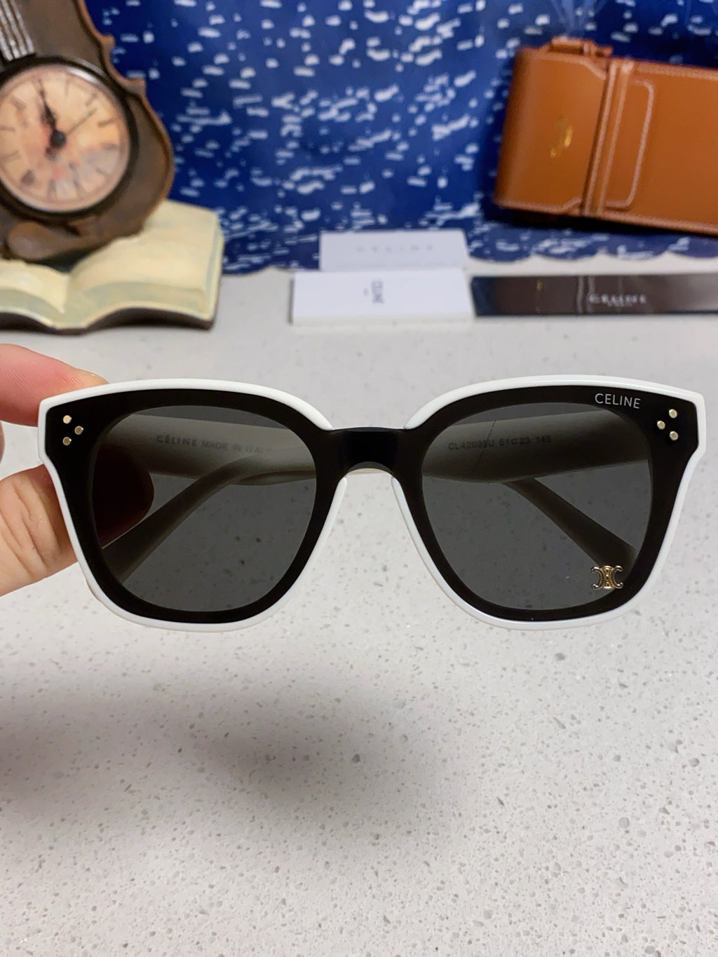 Celine Square Gray Lens Sunglasses for Men & Women - 158429 - detail image 4