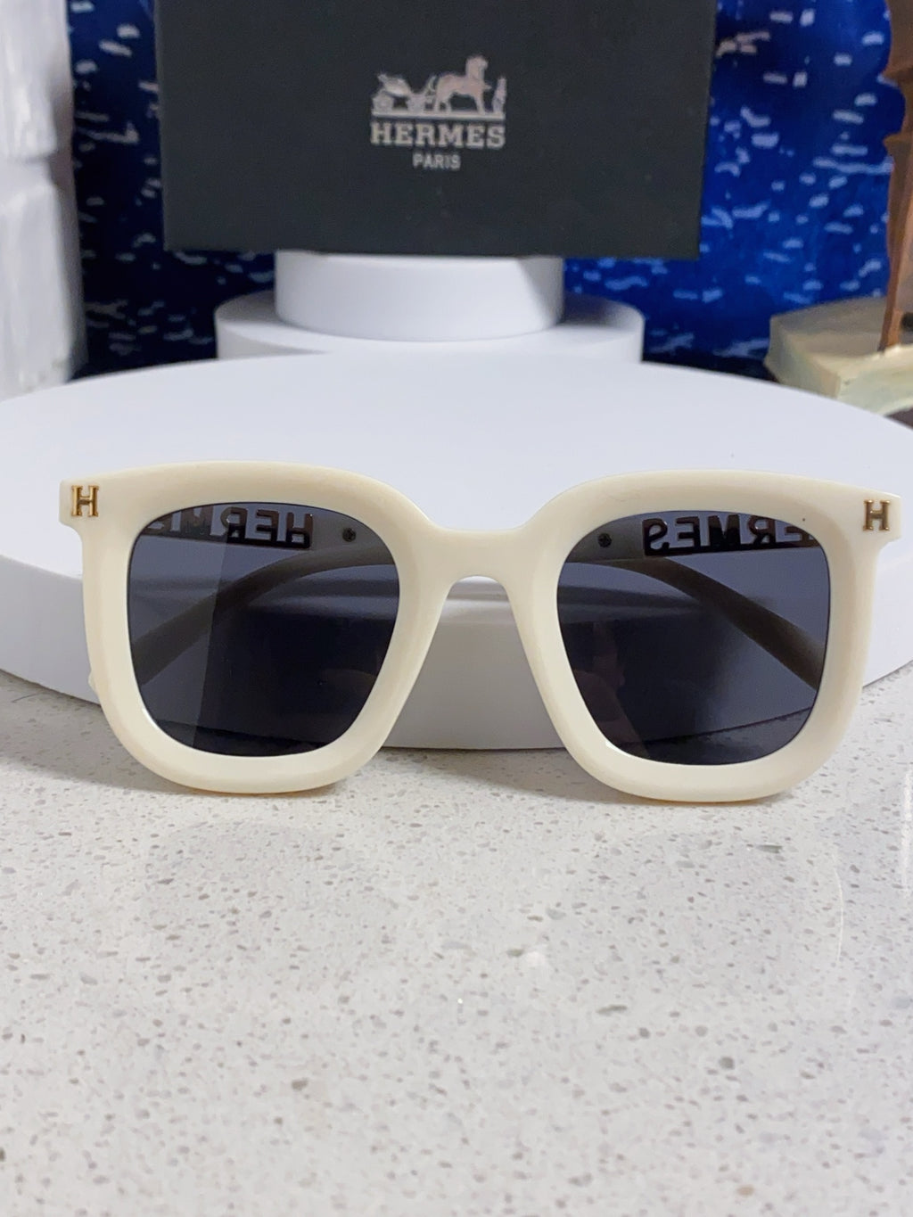 Hermès Metal Square Silver Lens Sunglasses for Men & Women - 399451 - detail image 8