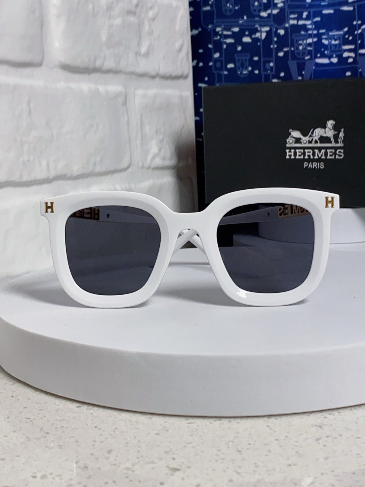 Hermès Metal Square Silver Lens Sunglasses for Men & Women - 399452 - detail image 2