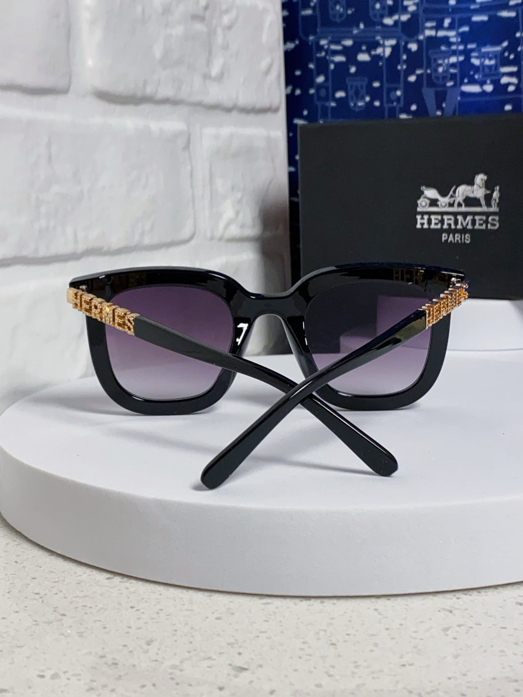 Hermès Metal Square Silver Lens Sunglasses for Men & Women - 399453 - detail image 3