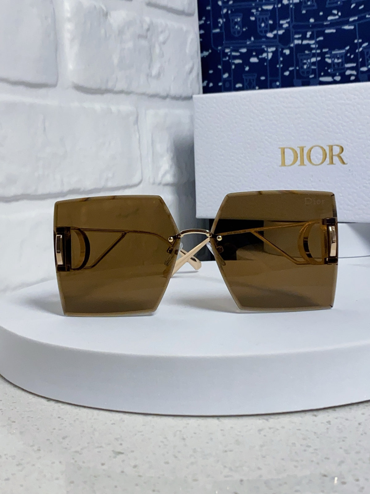 Dior 30MONTAIGNE Lightweight Rimless Brown Lens Sunglasses for Men & - 415360 - detail image 2