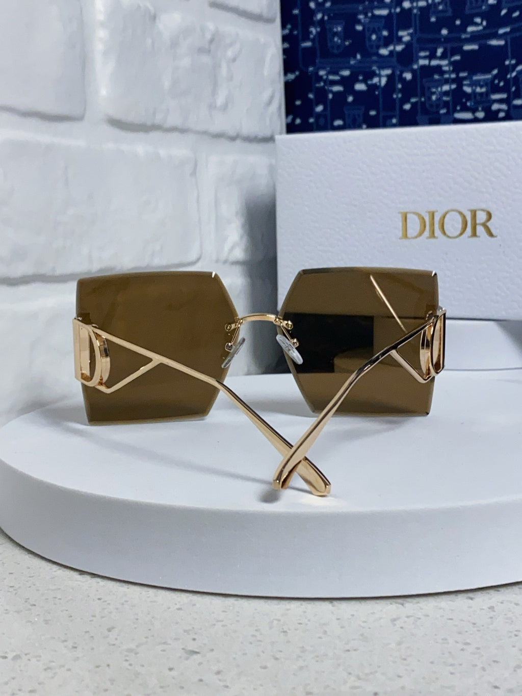 Dior 30MONTAIGNE Lightweight Rimless Brown Lens Sunglasses for Men & - 415460 - detail image 3