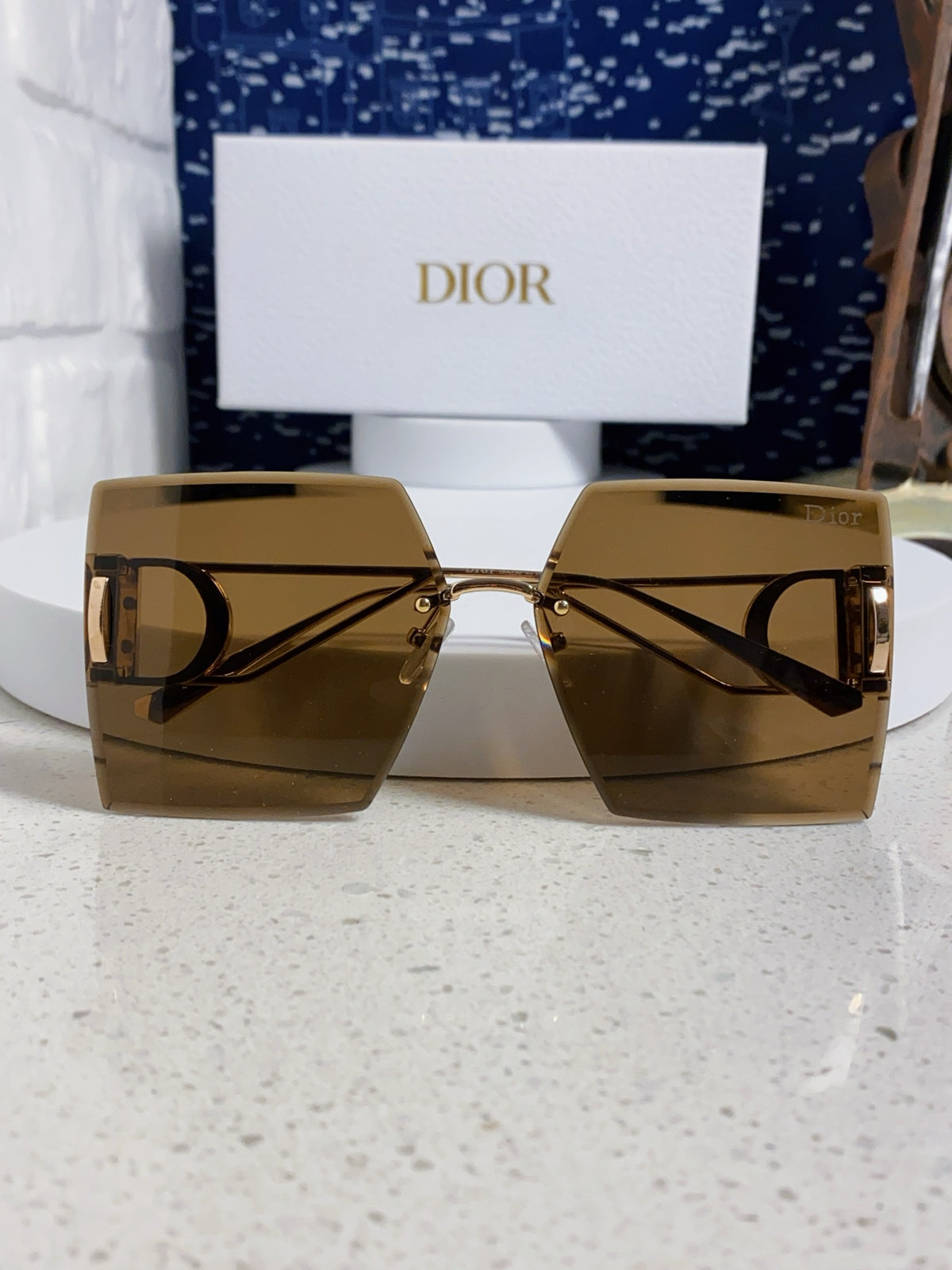 Dior 30MONTAIGNE Lightweight Rimless Brown Lens Sunglasses for Men & - 415360 - detail image 9