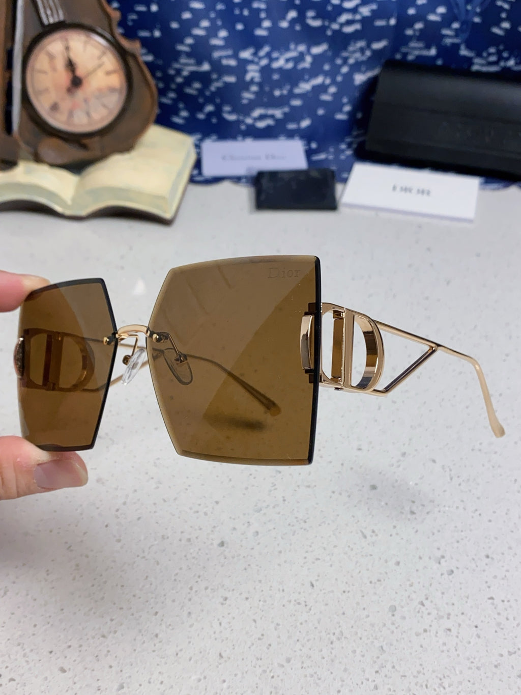Dior 30MONTAIGNE Lightweight Rimless Brown Lens Sunglasses for Men & - 415360 - detail image 6