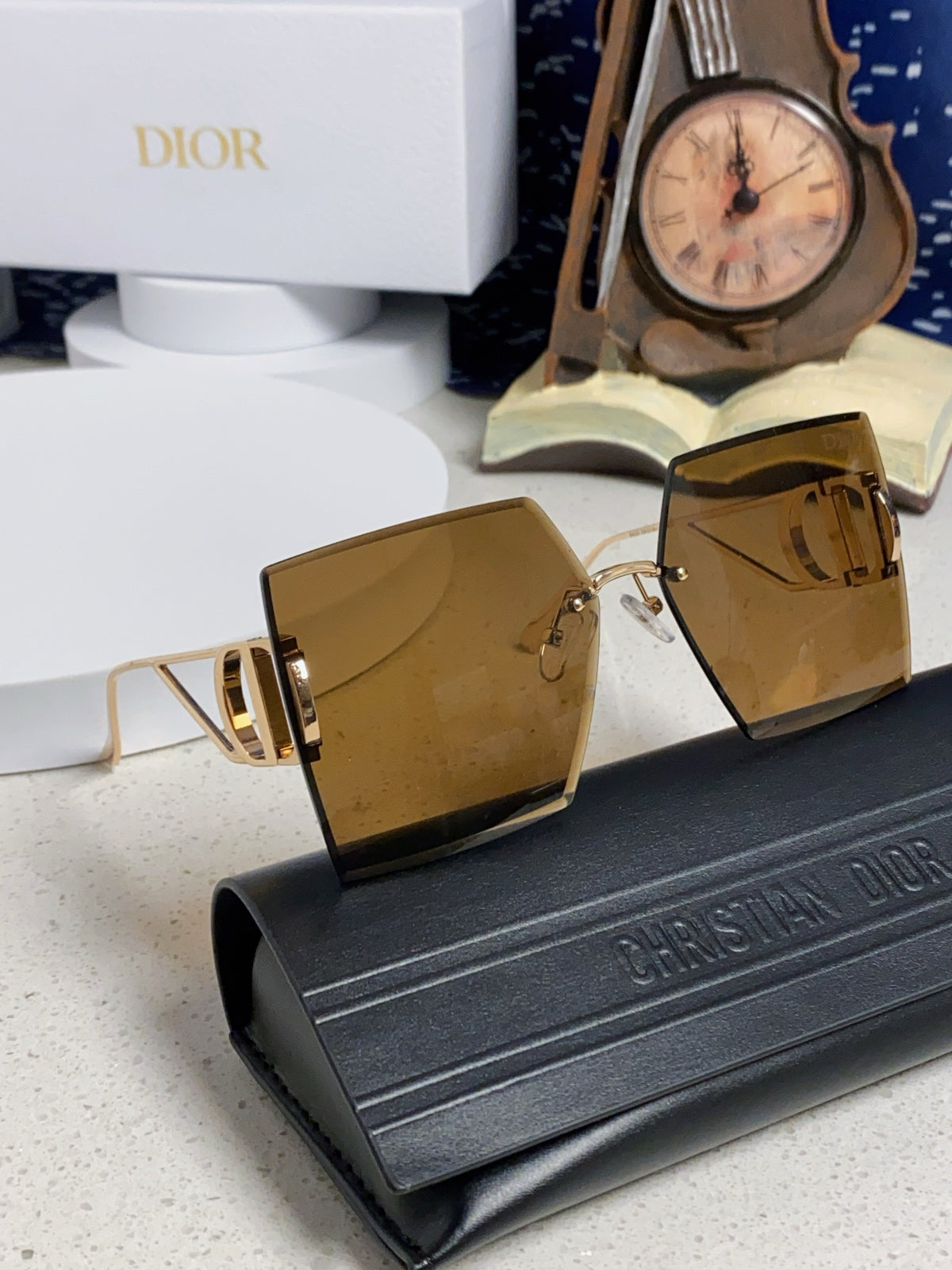 Dior 30MONTAIGNE Lightweight Rimless Brown Lens Sunglasses for Men & - 415460 - detail image 10