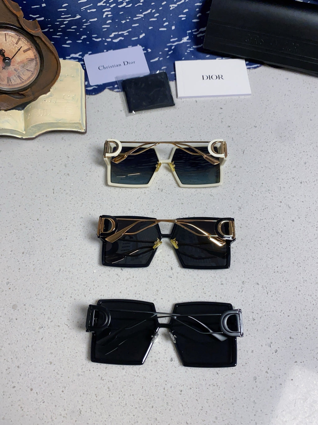 Dior Square Gold Lens Sunglasses for Women - 415411 - detail image 9
