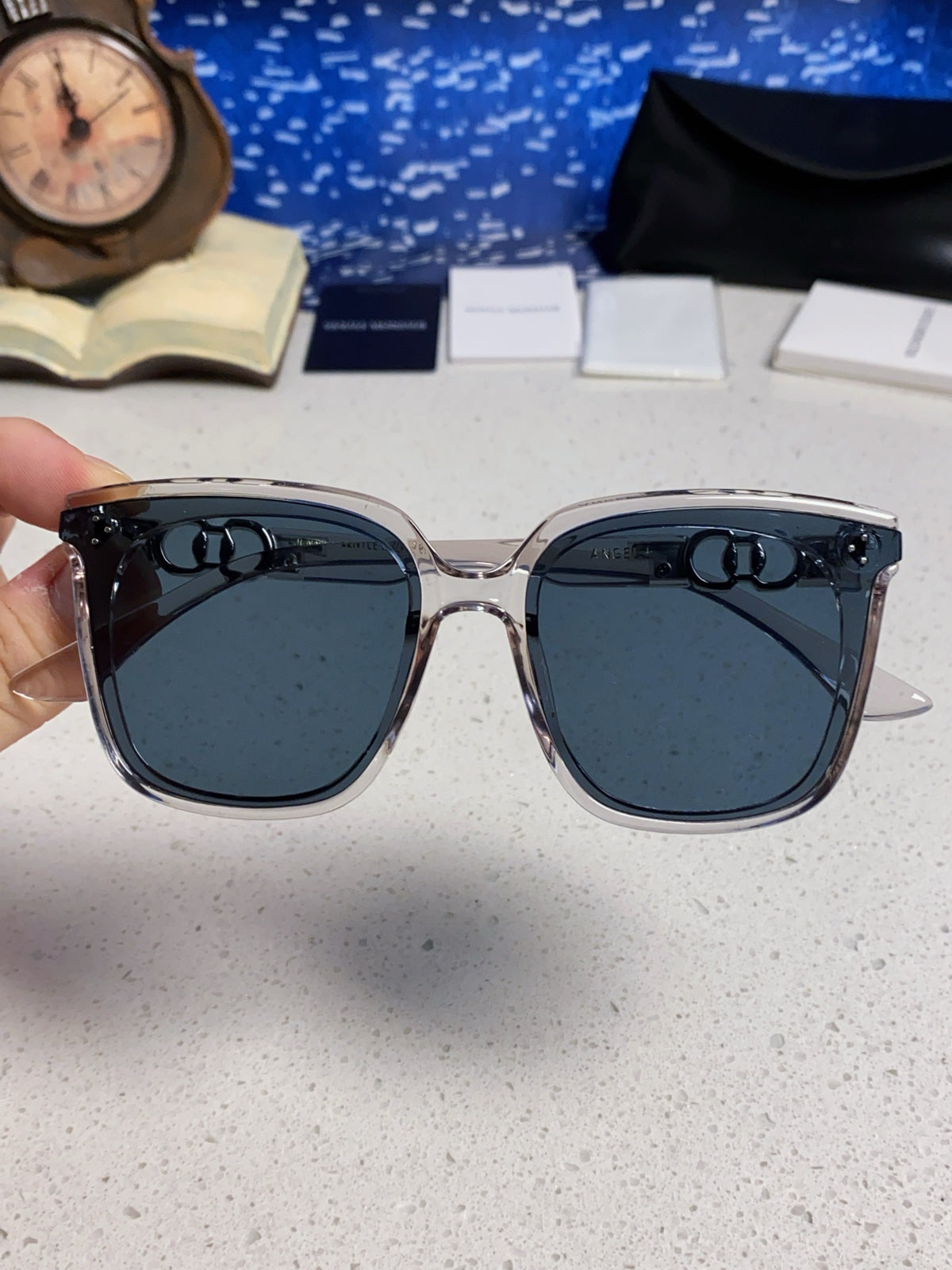Gentle Monster ANGEL Oversized Blue Lens Sunglasses for Women - detail image 4
