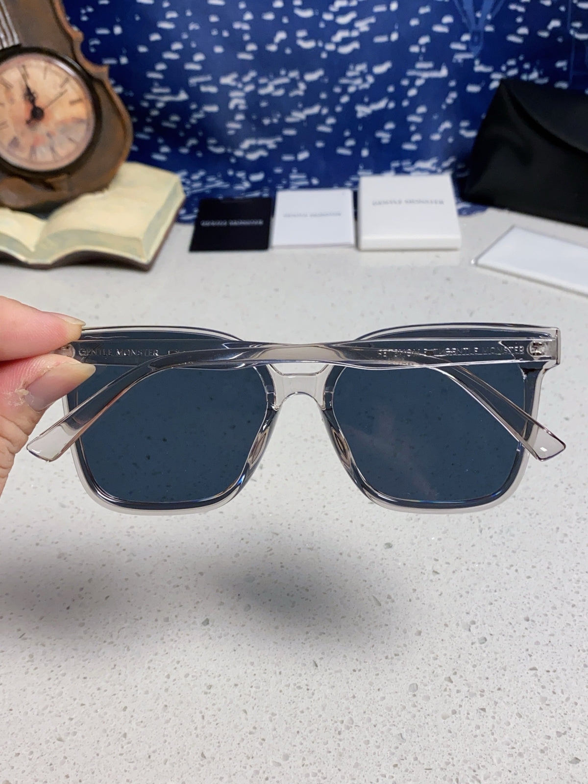 Gentle Monster SAL Acetate Square Black Lens Sunglasses for Men & Wom - 488007 - detail image 5