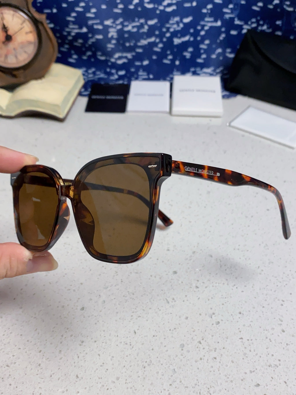 Gentle Monster SAL Acetate Square Black Lens Sunglasses for Men & Wom - 432941 - detail image 6