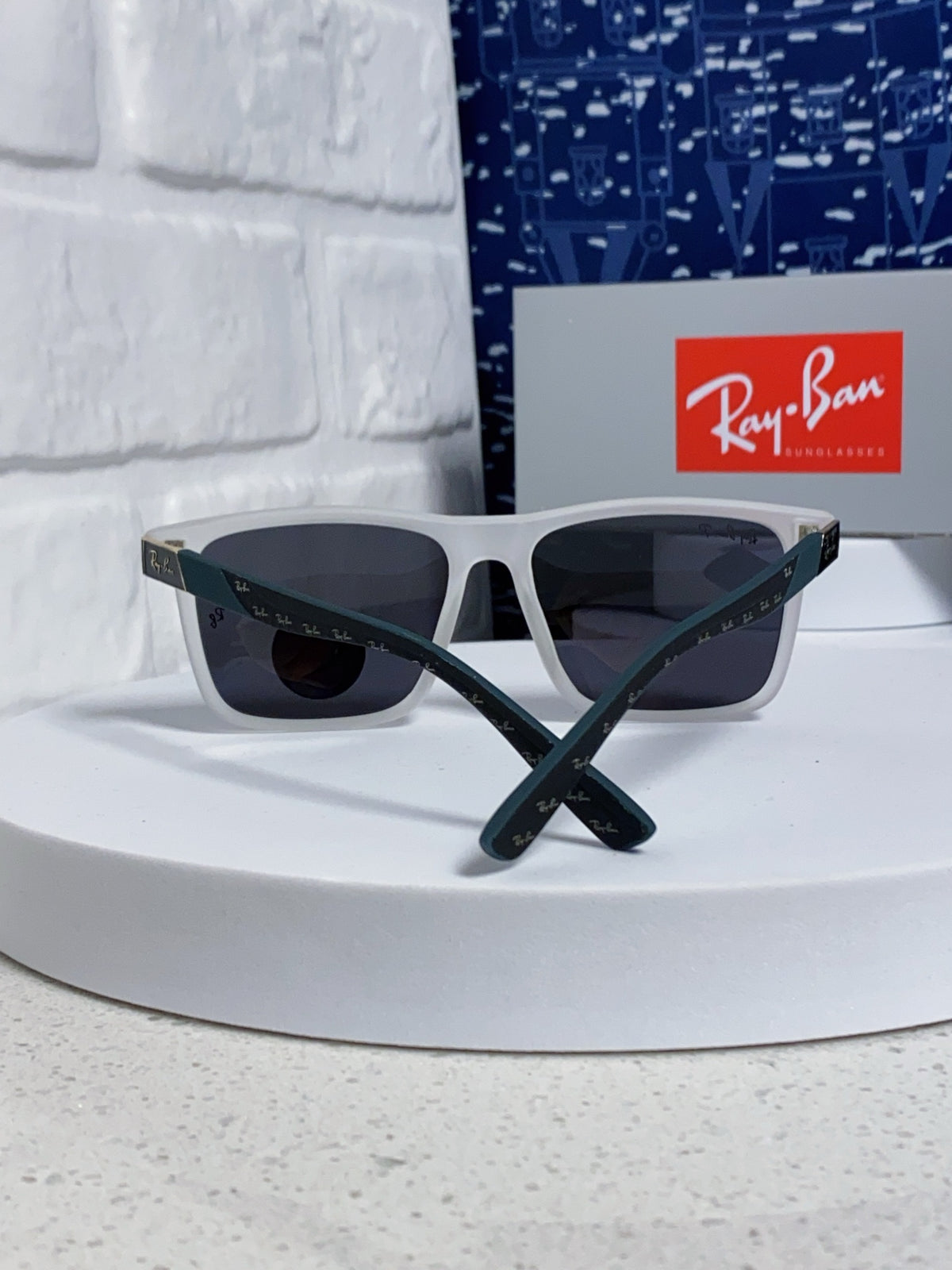 Ray-Ban RB69030 Square Silver Lens Sunglasses for Men - 433166 - detail image 3