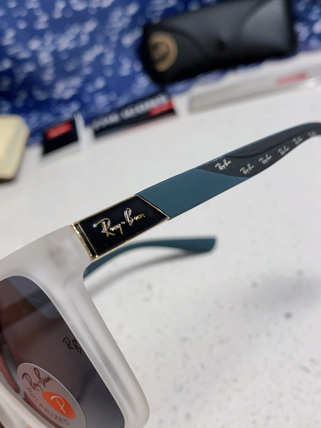 Ray-Ban RB69030 Square Silver Lens Sunglasses for Men - 433166 - detail image 7