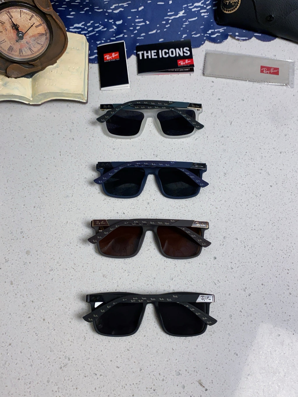 Ray-Ban RB69030 Square Silver Lens Sunglasses for Men - 488286 - detail image 11