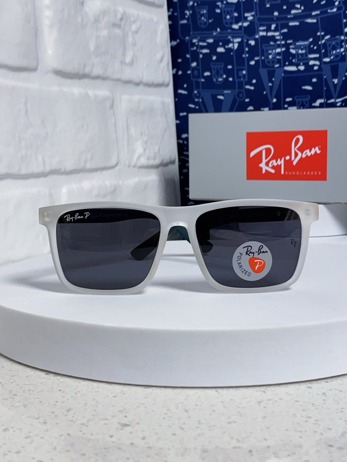 Ray-Ban RB69030 Square Silver Lens Sunglasses for Men - 433166 - detail image 2