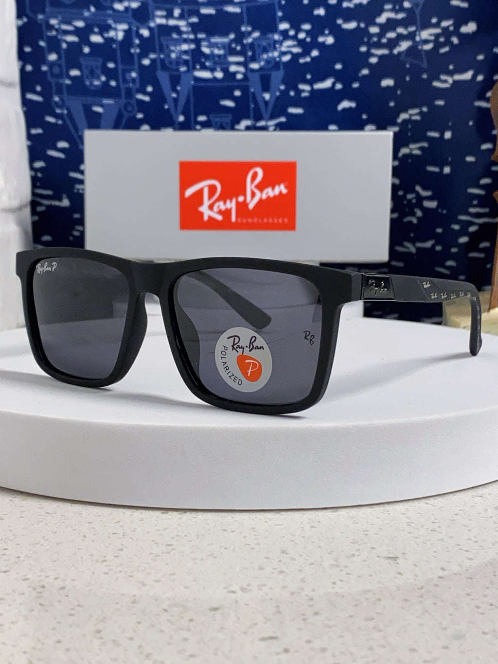 Ray-Ban RB69030 Square Silver Lens Sunglasses for Men - 433169